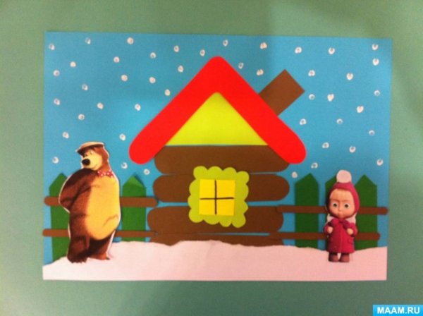 Аппликация Теремок в средней группе
