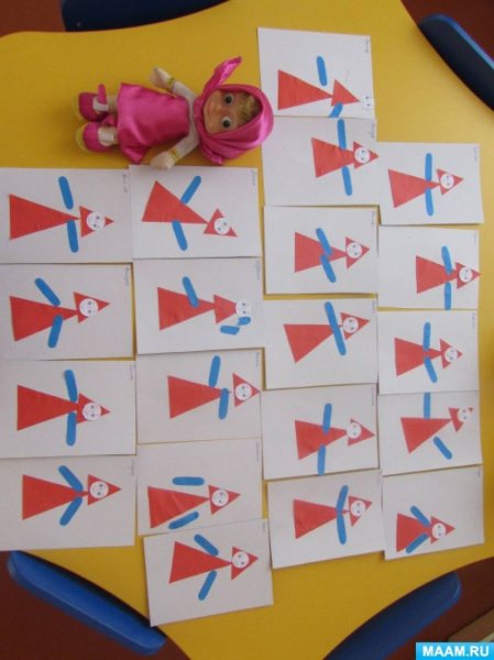 Аппликация Машенька средняя группа