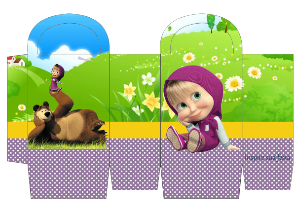 Маша и медведь поделка короб