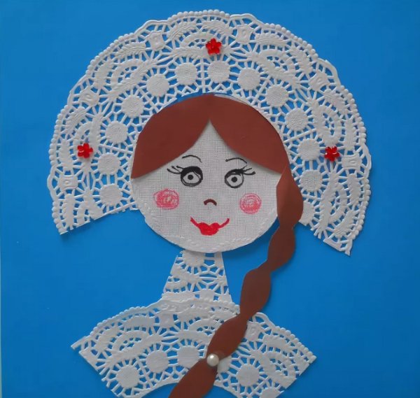 Аппликации "Снегурочка"