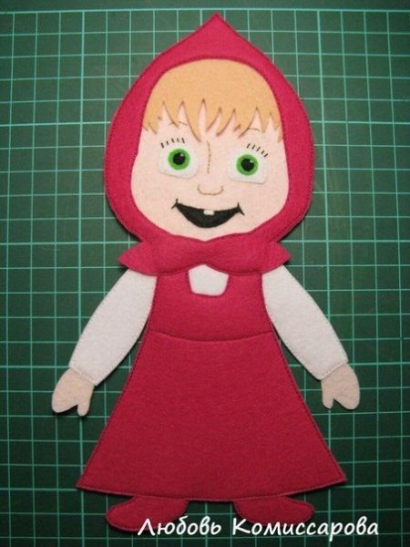 Маша и медведь аппликация из фетра