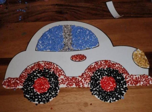 Aппликация "машинки"