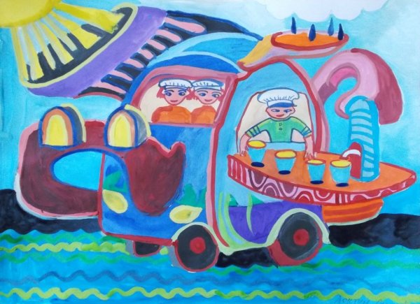 Рисунок на тему машина будущего