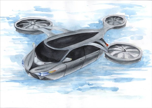 Автомобиль будущего рисунки детей