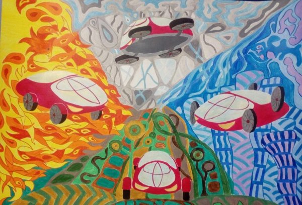 Автомобиль будущего рисунок