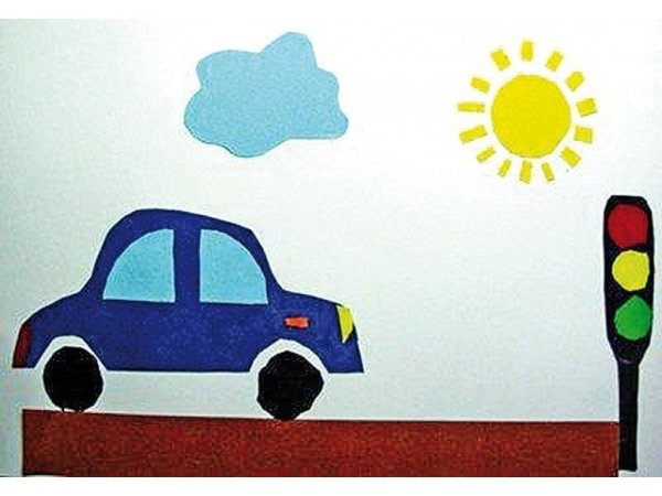 Машина аппликация для детей