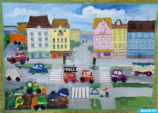 Аппликации на тему улицы нашего города
