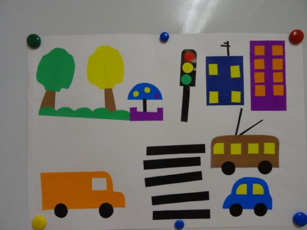 Аппликация на тему транспорт