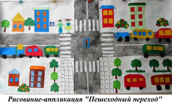 Аппликация дома на нашей улице старшая группа