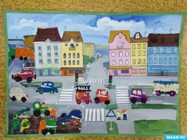 Аппликации на тему улицы нашего города
