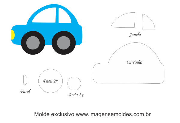 Машинка из фетра выкройка