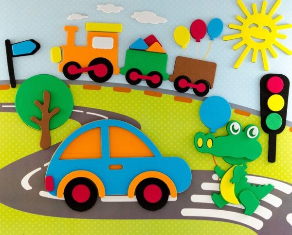 Аппликации для детей машинки