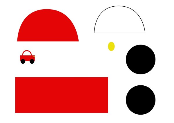 Аппликация машина для малышей