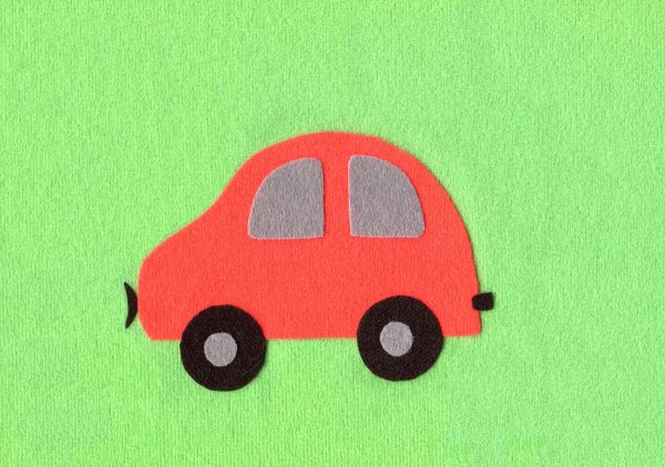 Машинка из цветной бумаги для детей