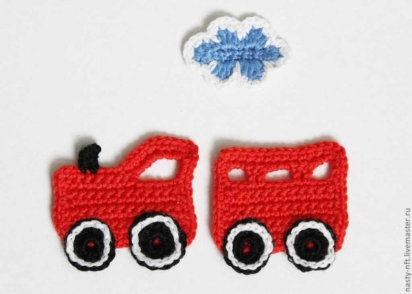 Вязаные аппликации крючком для мальчика