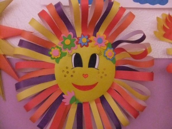 Поделка солнышко из бумаги