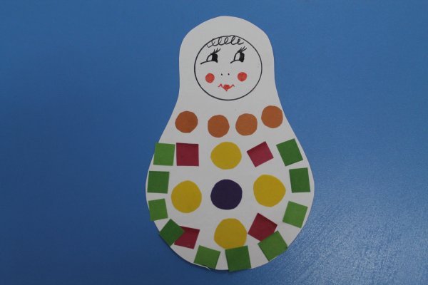 Матрешка аппликация для детей