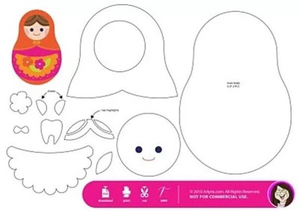 Аппликация Матрешка