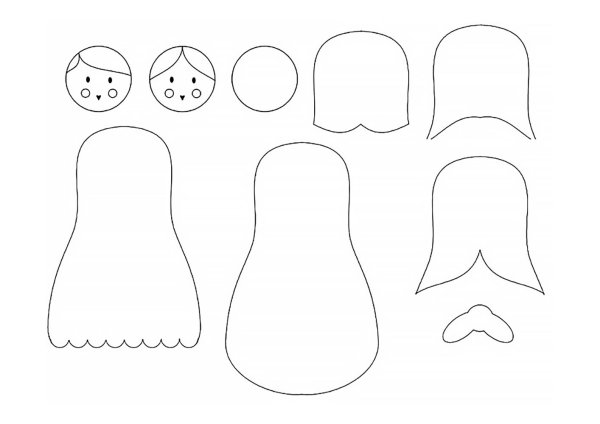 Аппликация Матрешка