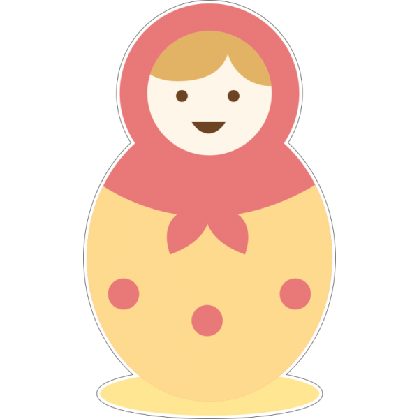 Аппликация Матрешка