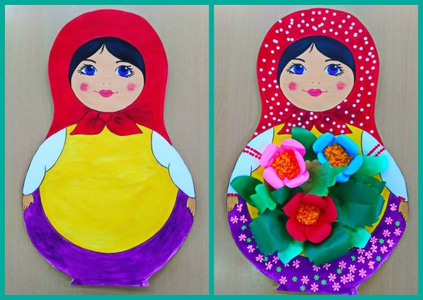 Поделка Матрешка из бумаги