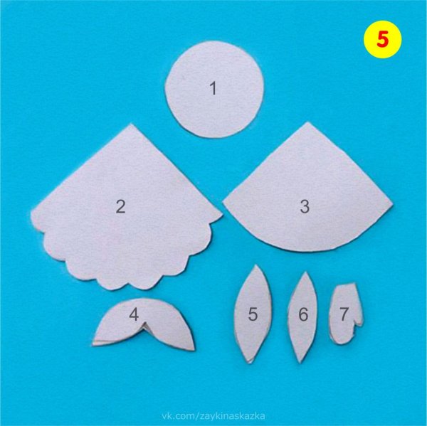 Кукла из гармошки бумажной