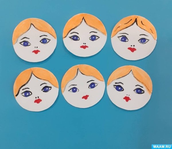 Лицо матрешки из бумаги
