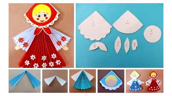 Поделка кукла Масленица из бумаги