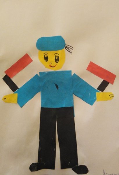 Матрос с сигнальными флажками