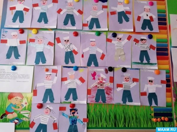 Аппликация профессии старшая группа