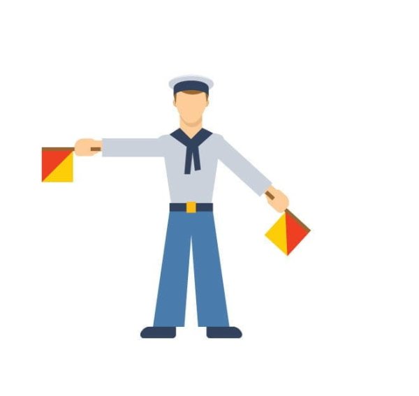 «Матрос с сигнальными флажками» Комарова 75