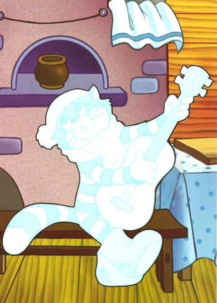 Аппликация трое из Простоквашино