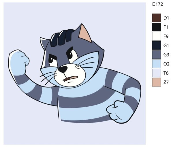 Аппликация кот Матроскин