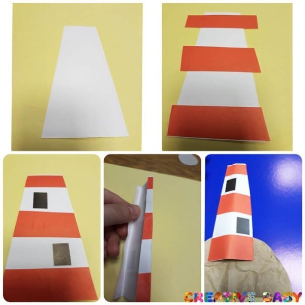 Поделка Маяк объемная