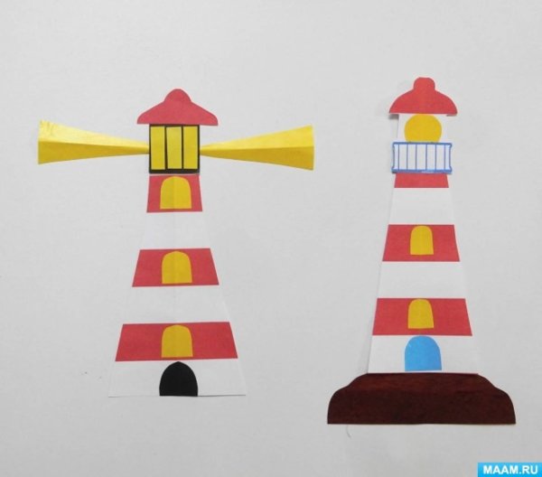 Маяк аппликация для детей