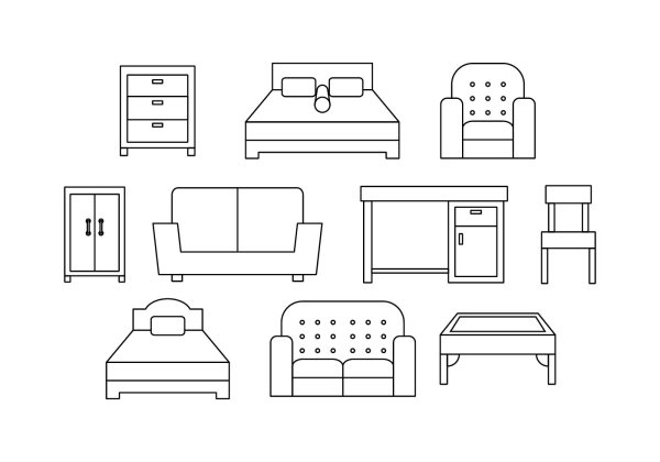 Раскраска "мебель"