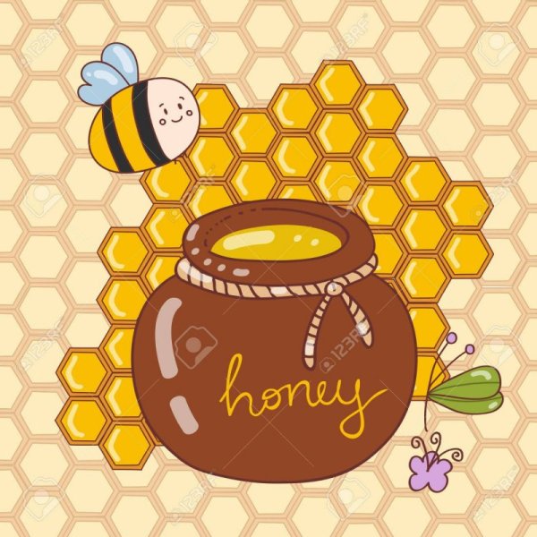 Аппликация бочонок меда