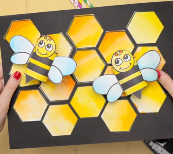 Аппликация пчелы и мед