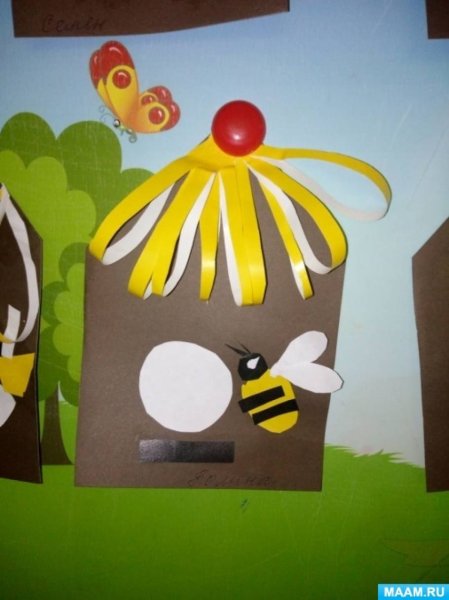 Аппликация пчела в старшей группе