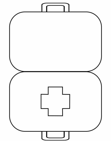 Чемоданчик доктора раскраска