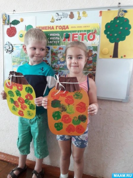 Аппликация на тему яблочный спас