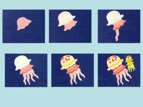 Аппликация медуза средняя группа