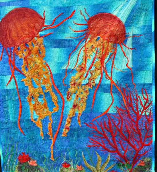 Аппликация медуза для детей