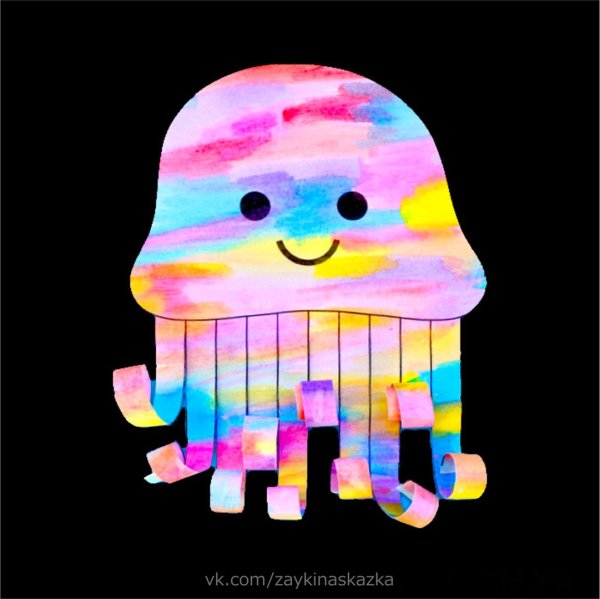 Поделка медуза из бумаги