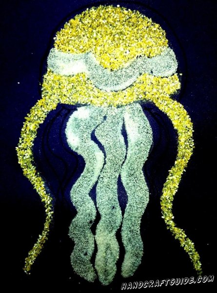 Аппликация из крупы