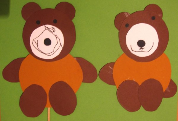 Аппликация мишка в старшей группе