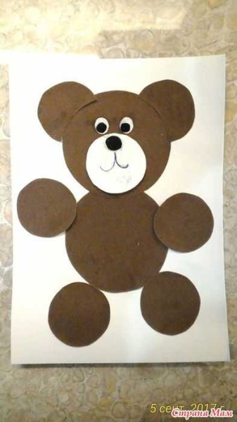Аппликация мишка