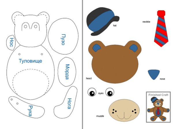 Аппликация мишка