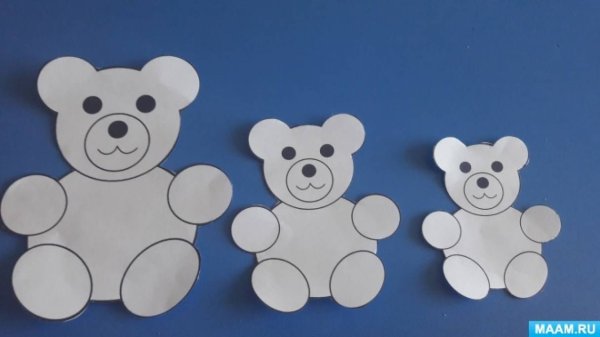 Аппликация Медвежонок в средней группе
