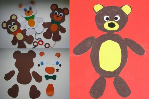 Аппликация мишка